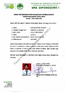 Surat Keterangan Menyelesaikan Pembelajaran