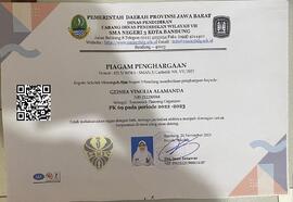 Piagam Penghargaan Organisasi Perwakilan Kelas 69