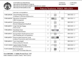 Arsip Transkrip Nilai Semester 1-3
