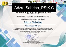 Sertifikat Seminar Nasional Kearsipan 2025