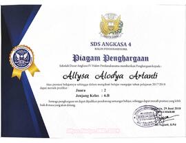 Piagam Penghargaan Juara Kelas VI