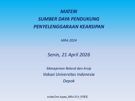 Materi Mata Kuliah Praktikum Pengelolaan Arsip Aktif Pertemuan 10 Tahun 2026