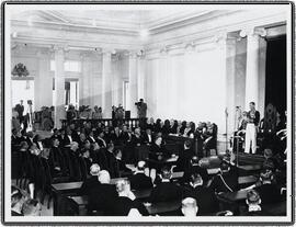 Sidang Volksraad yang Dihadiri oleh Gubernur Jenderal Hindia Belanda Tahun 1936