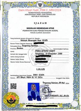 Ijazah Sekolah Menengah Atas
