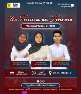Poster Uji Kelayakan dan Kepatutan Vorment Vokasi UI 2025