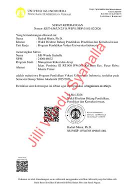 Surat Keterangan Mahasiswa
