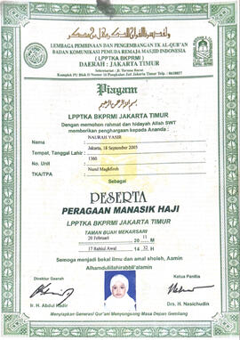 Piagam Manasik Haji TK
