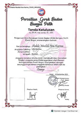 Tanda Kelulusan Pencak Silat